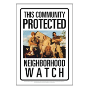 Texas Chainsaw Massacre Community Watch Tin Sign