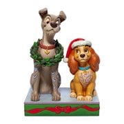 Disney Traditions Lady and the Tramp Christmas Statue by Jim Shore