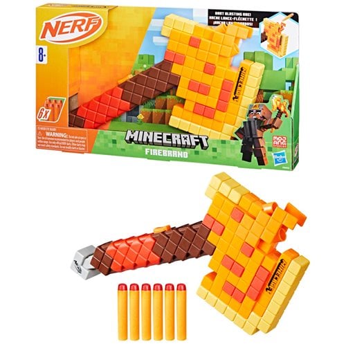 Minecraft Nerf Firebrand Axe Blaster