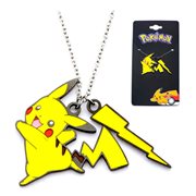 Pokemon Pikachu Lightning Bolt Enamel Stainless Steel Pendant Necklace
