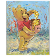 Winnie the Pooh Yummy! Canvas Giclee Print