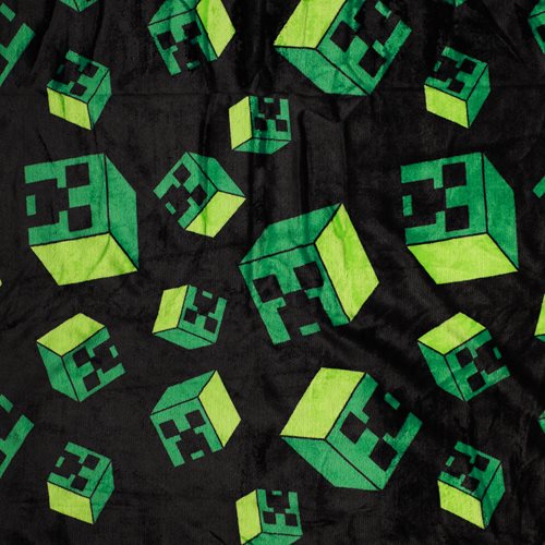 Minecraft Creeper Double-Sided Fleece Throw Blanket