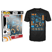 Star Wars: Episode VII - The Force Awakens BB-8 Blueprint Black Pop! T-Shirt