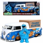 Sesame Street Cookie Monster 1962 Volkswagen Bus 1:24 Scale Die-Cast Metal Vehicle with Figure, Not Mint