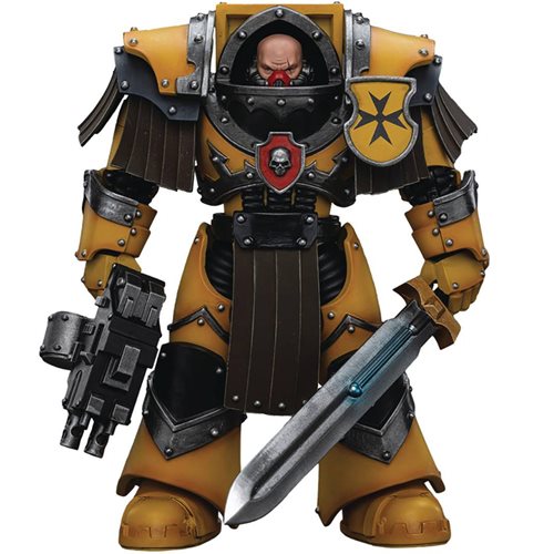 Joy Toy Warhammer 40,000 Imperial Fists Cataphractii Terminator Sergeant with Power Sword 1:18 Scale Action Figure