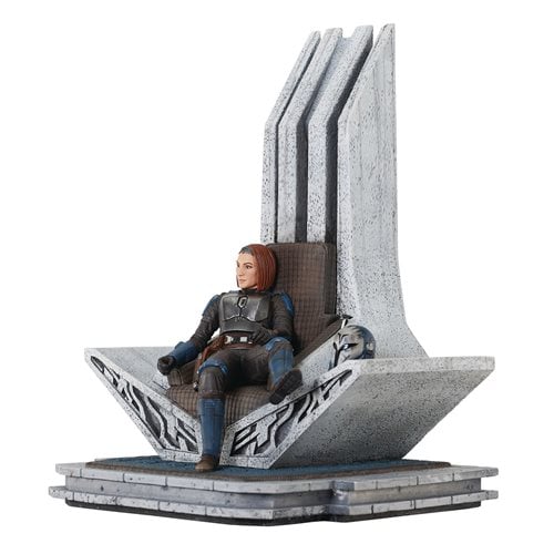 Star Wars Premier Collection Mandalorian Bo-Katan on Throne Statue