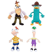 Phineas and Ferb Gabble Heads Plush Wave 2 Set