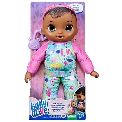 Baby Alive Soft ‘n Cute 11-Inch Brown Hair Doll