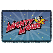 Mighty Mouse Space Hero Woven Tapestry Throw Blanket