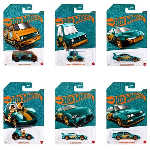 Hot Wheels 56th Anniversary Pearl and Chrome 2024 Mix 2 Vehicle Case of 24