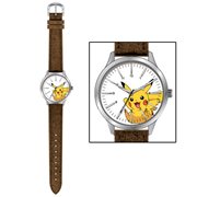 Pokemon Pikachu Brown Fabric Strap Watch