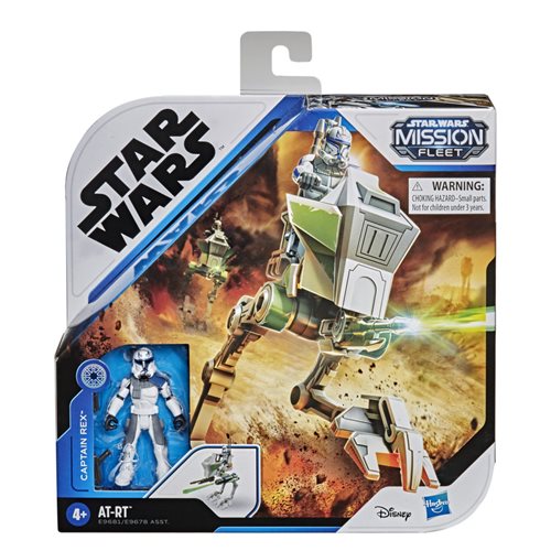 Star Wars Mission Fleet Expedition Class Captain Rex Clone Combat Figure and AT-RT Vehicle