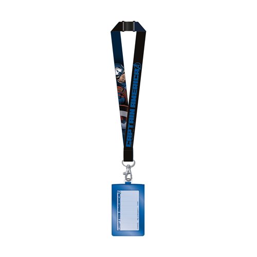 Captain America Deluxe Lanyard with Card Holder