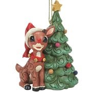 Rudolph the Red-Nosed Reindeer Rudolph with Christmas Tree by Jim Shore Holiday Ornament