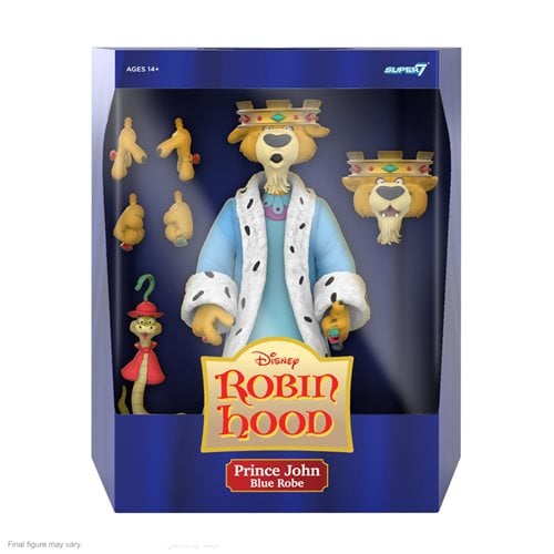 Disney Ultimates Robin Hood Prince John (Blue Robe) with Sir Hiss Action Figure