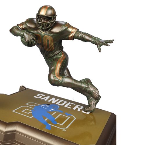 NFL SportsPicks Detroit Lions Barry Sanders Bronze Deco Gold Label 7-Inch Scale Posed Figure