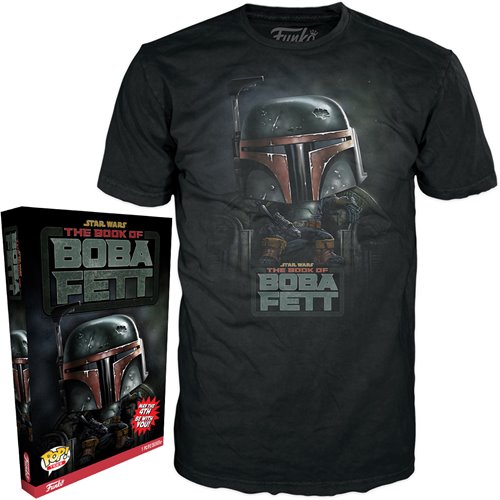 Star Wars May the 4th Boba Fett Adult Boxed Gray Funko Pop! T-Shirt