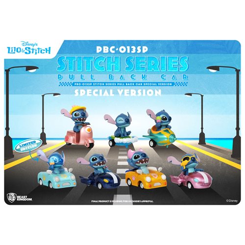 Lilo & Stitch Stitch Series Pull Back Car PBC-013SP Special Version Set of 6