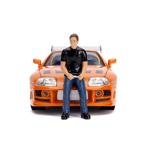 Fast and Furious Toyota Supra Light-Up 1:18 Scale Die-Cast Metal Vehicle with Brian Figure