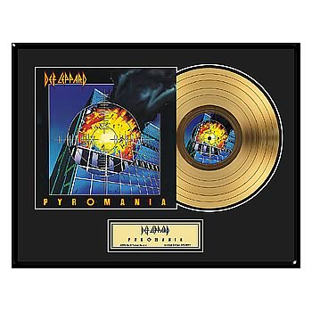 Def Leppard Pyromania Framed Gold Record