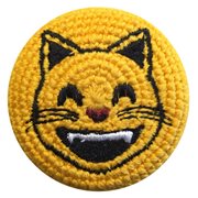 Emoji Smiling Eyes Cat Crocheted Footbag