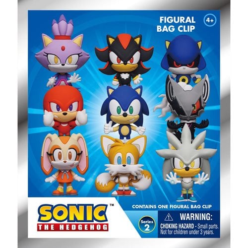 Sonic the Hedgehog Series 2 3D Foam Bag Clip Random 6-Pack