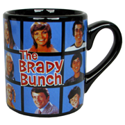 Brady Bunch Cast Portrait Black Mug