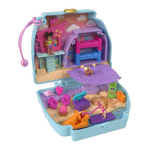 Polly Pocket Seaside Puppy Ride Compact Playset