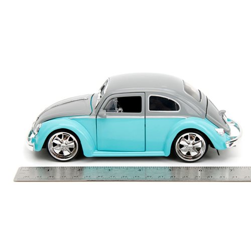 Punch Buggy 1959 Volkswagen Beetle Blue 1:24 Scale Die-Cast Metal Vehicle