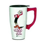 Popeye Olive Oyl White Travel Mug with Handle