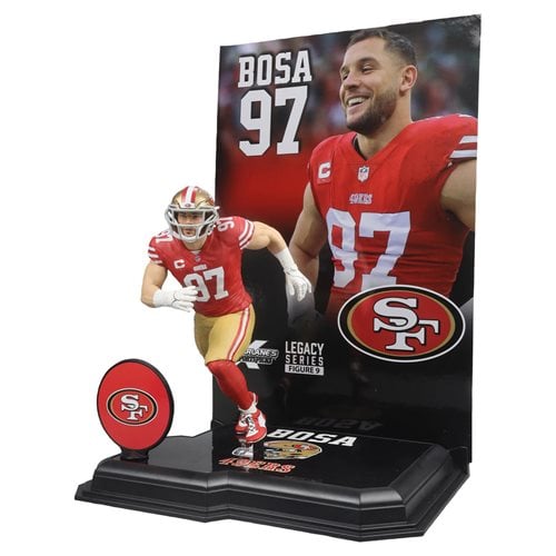 NFL SportsPicks San Francisco 49ers Nick Bosa 7-Inch Scale Posed Figure Case of 6