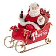 Coca-Cola Santa in Sleigh 10-Inch Table Piece, Not Mint