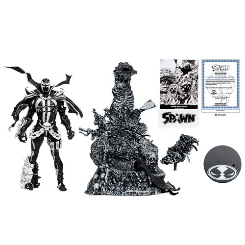 Spawn Deluxe Autographed Line Art Gold Label 7-Inch Scale Action Figure - Entertainment Earth Exclus