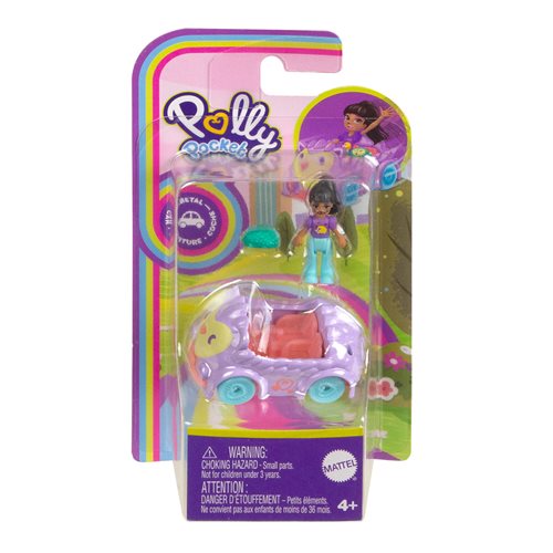 Polly Pocket Pollyville Doll and Vehicle Case of 8