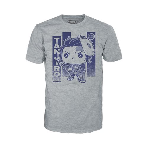 Demon Slayer Tanjiro with Wisteria Adult Boxed Pop! T-Shirt