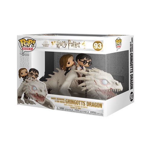 Harry Potter and the Deathly Hollows Dragon with Harry, Ron, and Hermione Pop! Vinyl Ride