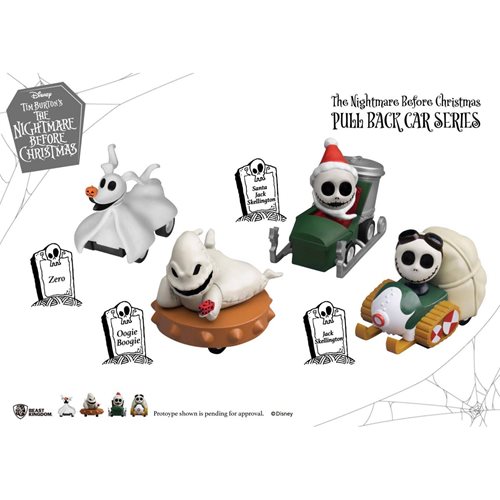 The Nightmare Before Christmas Pull Back Car Series Vehicle Set of 4