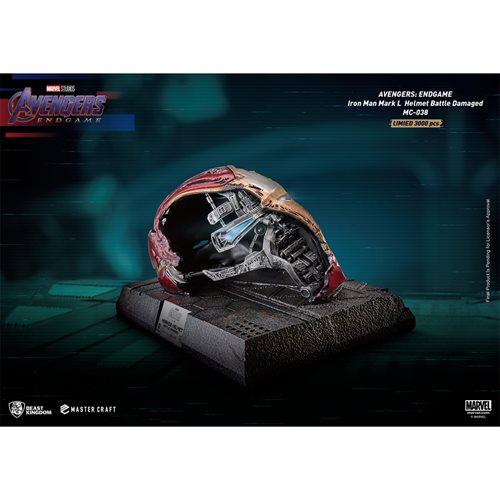 Avengers: Endgame Iron Man Mark 50 Helmet Battle Damaged MC-038 Master Craft Resin Statue
