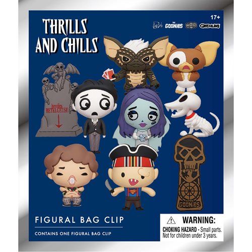 WB Thrills and Chills 3D Foam Figural Bag Clip Random 6-Pack