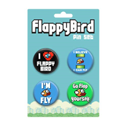 Flappy Bird Button 4-Pack