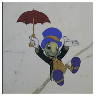Pinocchio Jiminy Cricket Stone Sculpture
