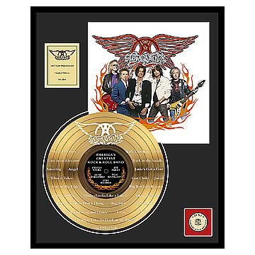 Aerosmith America's Greatest Framed Gold Record