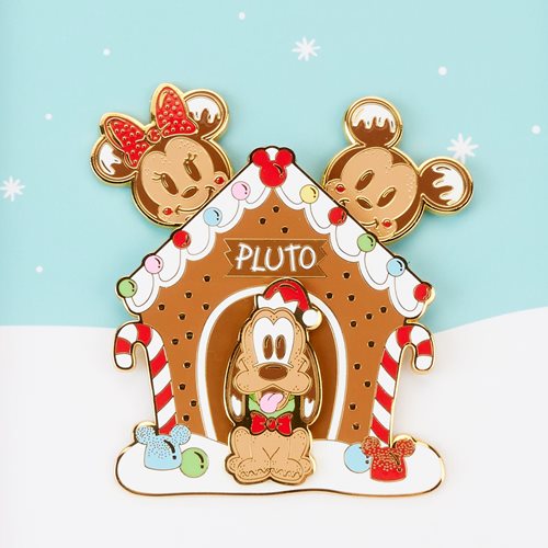 Pluto Gingerbread Dog House 3-Inch Enamel Pin