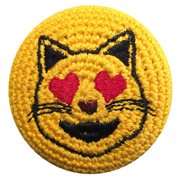 Emoji Heart Eyes Cat Crocheted Footbag