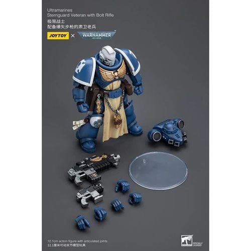 Joy Toy Warhammer 40,000 Ultramarines Sternguard Veteran with Bolt Rifle 1:18 Scale Action Figure