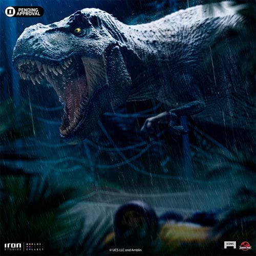 Jurassic Park T-Rex Attack MiniCo Icons Statue