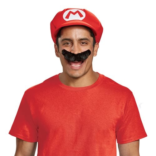 Super Mario Bros. Mario Adult Hat & Mustache Roleplay Accessory Set