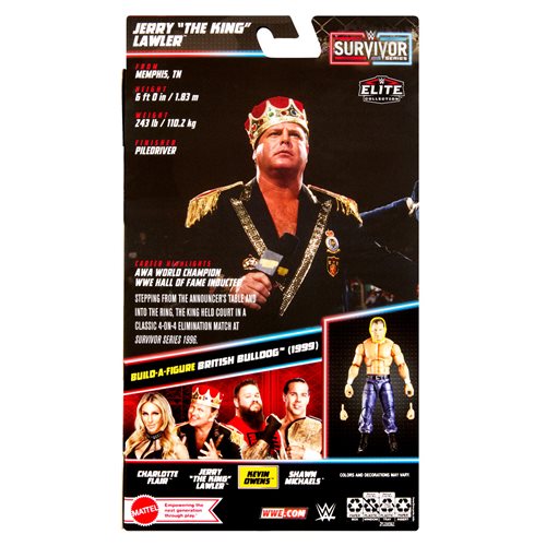 WWE Survivor Series Jerry The King Lawler Elite Action Figure - Exclusive