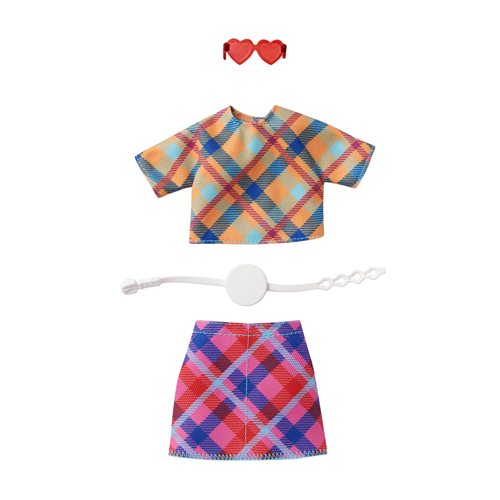 Barbie Complete Look Mixed Plaid Top with Skirt Fashion Pack