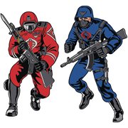 G.I. Joe Crimson Guard and Cobra Officer Retro Pin Set
